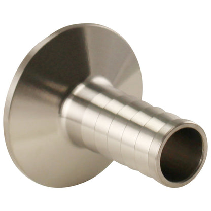 Stainless Steel Tri-Clover Barb - 1.5” TC to 3/4” Barb