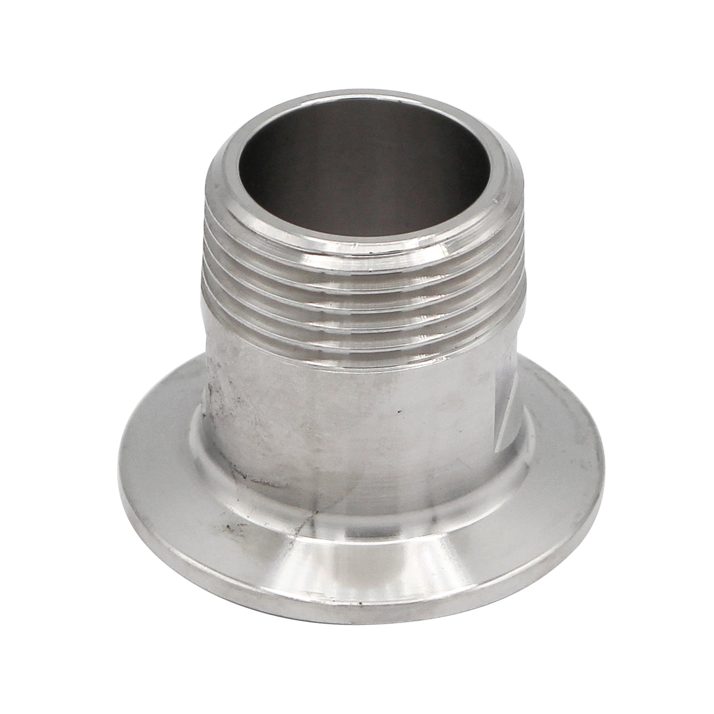 Stainless Steel Tri-Clover Fitting - 1.5" TC to 1" Male NPT