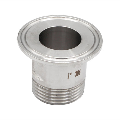 Stainless Steel Tri-Clover Fitting - 1.5" TC to 1" Male NPT