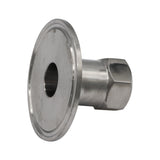Stainless Steel Tri-Clover Fitting - 1/2" Female NPT to 2" TC