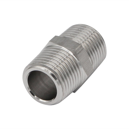 1/2 Male NPT Hex Nipple - 304 Stainless Steel Pipe Fitting
