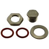 Stainless Steel Kettle Plug Kit - 1/2” - Disassembled View
