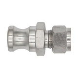 Stainless Steel 1/2" Male Camlock - 1/2" Compression Fitting