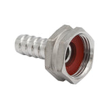 Stainless Steel Barbed Garden Hose Fitting - 1/2" Barb to Female Garden Hose