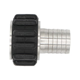 Stainless Steel Barbed Quick Connector - 1/2" Female NPT to 5/8" Barb