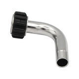 Stainless Steel Barbed Quick Connector 90Â° Elbow - 1/2" Female NPT to 5/8" Barb