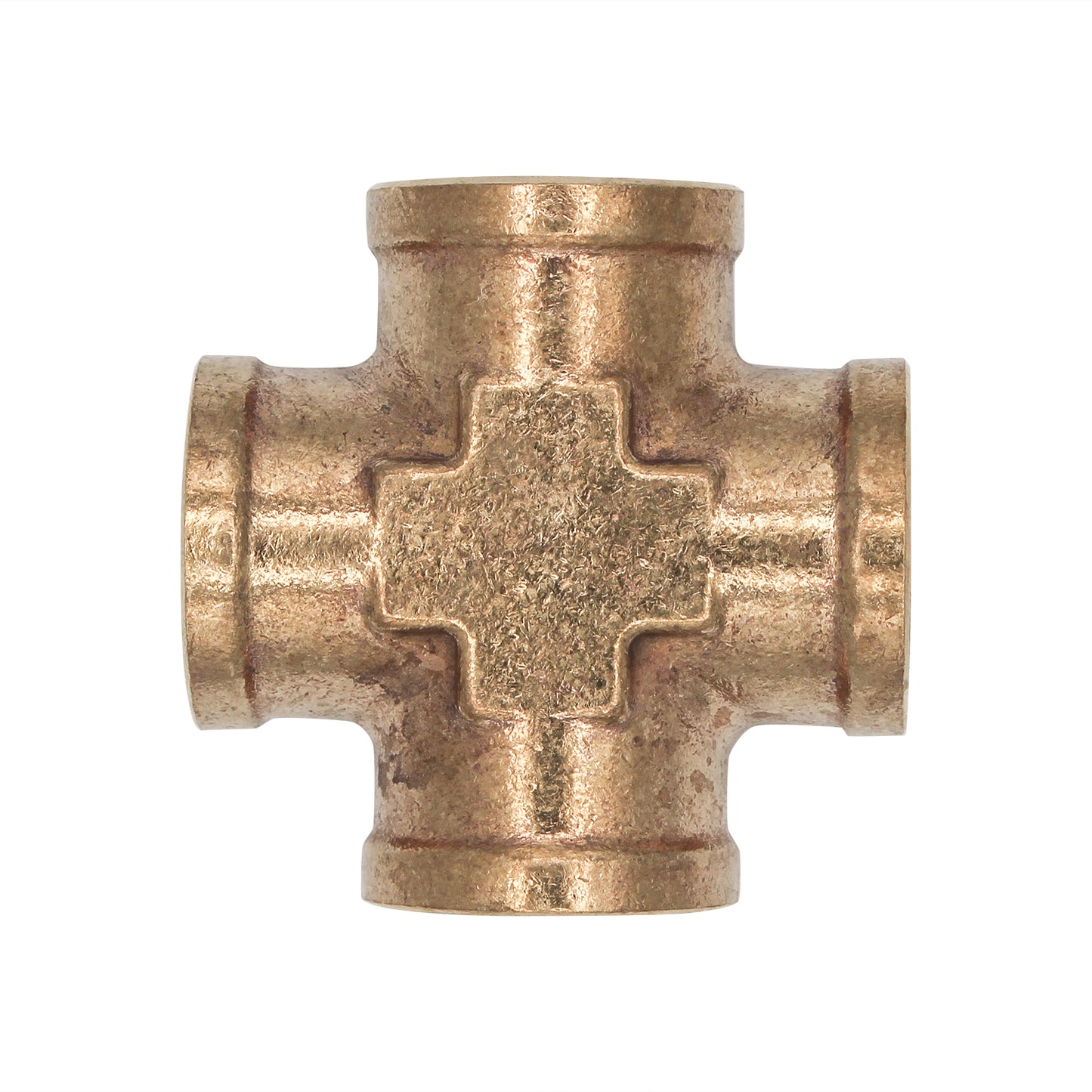 1/2" Female NPT Cross - Brass Pipe Fitting