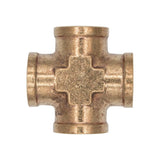 Brass 1/2" Female NPT Cross