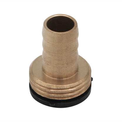 Compact Brass Barbed Garden Hose Fitting - Male GH to 1/2" Barb