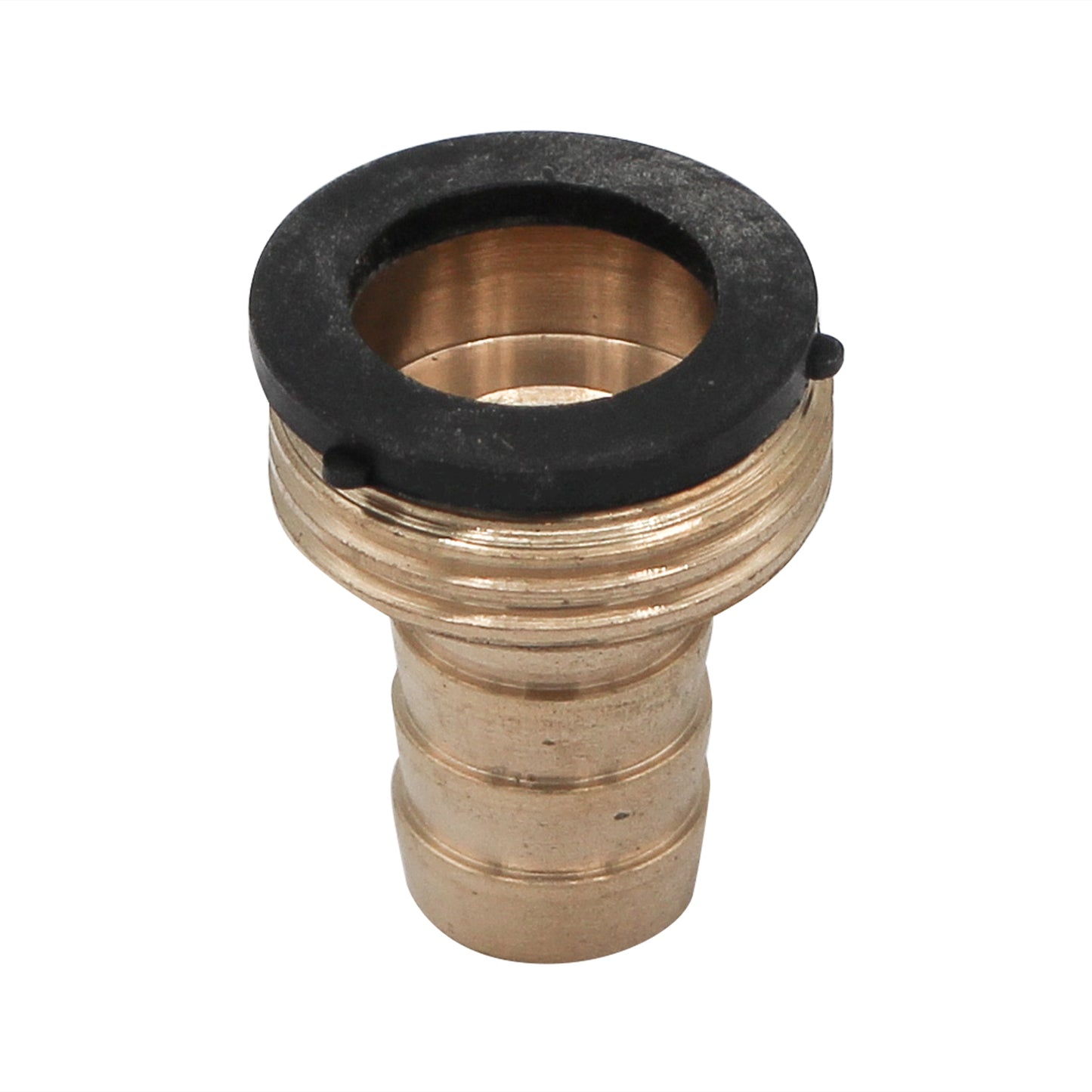 Compact Brass Barbed Garden Hose Fitting - Male GH to 1/2" Barb
