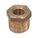 Brass 1/2" Male NPT to 1/4" Female NPT Reducer