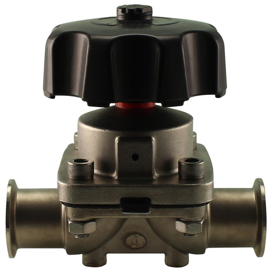 Stainless Steel Tri-Clover Diaphragm Valve - 1.5” TC