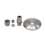 Stainless Steel Tri-Clover Compression Fitting - 1.5" TC to 1/4" Comp