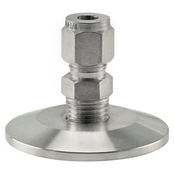 Stainless Steel Tri-Clover Compression Fitting - 1.5” TC to 1/4” Comp