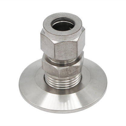 1.5" Tri Clamp X 1/2" Compression Fitting Adapter - Tri Clover Sanitary Stainless Steel Fitting