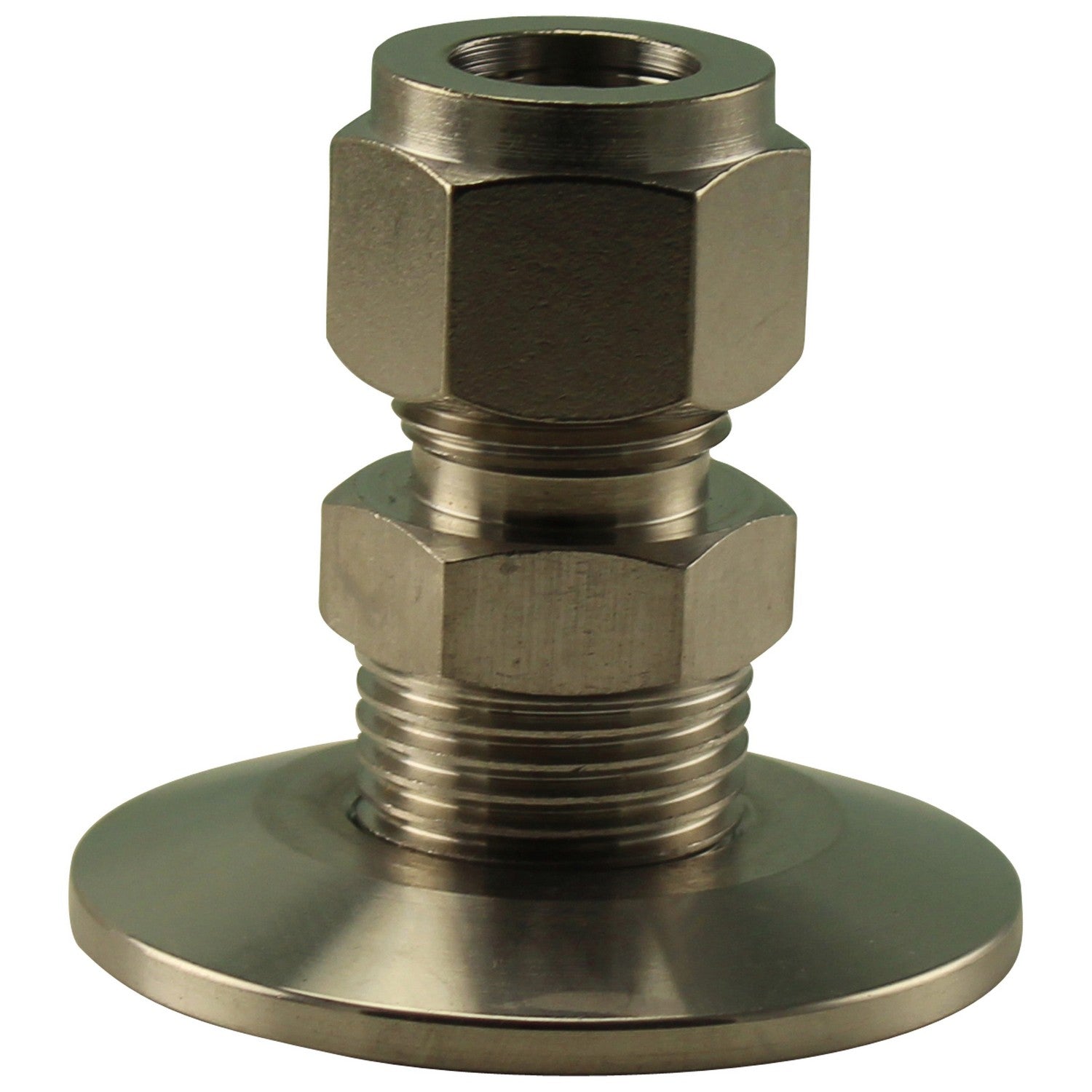 Stainless Steel Tri-Clover Compression Fitting - 1.5” TC to 1/2” Comp