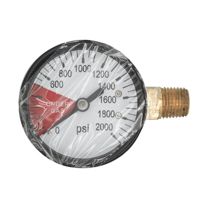 High Pressure Gauge -0-2000 PSI - Left Threaded