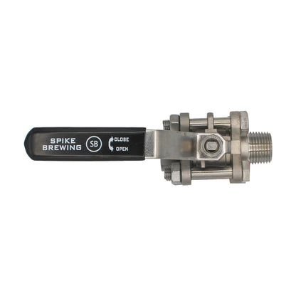 Spike Brewing Stainless Steel 1/2" Male NPT 3-Piece Ball Valve