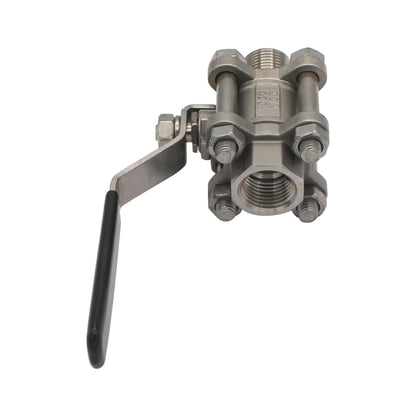 Spike Brewing Stainless Steel 1/2" Male NPT 3-Piece Ball Valve