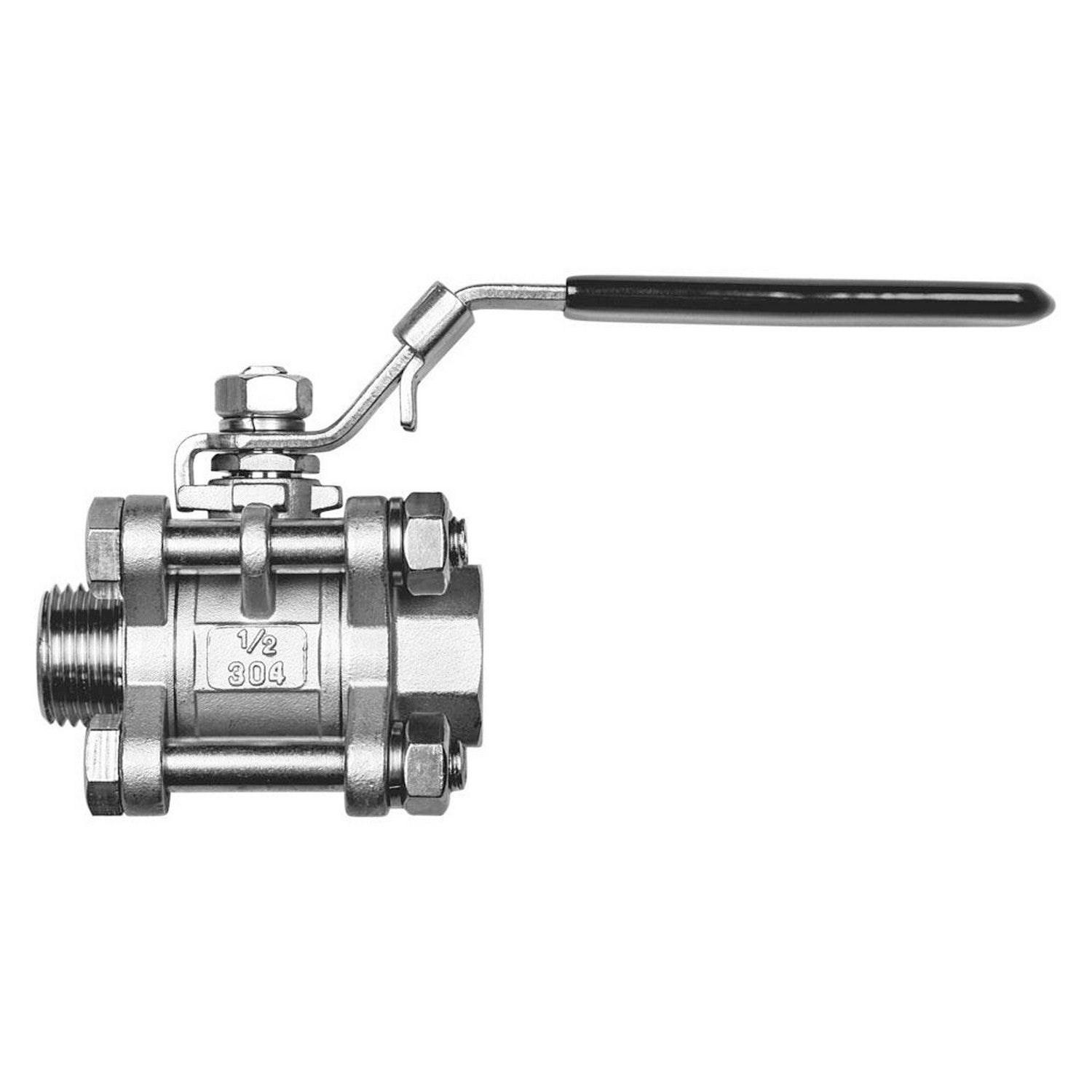 Stainless Steel 3 Piece Ball Valve - 1/2” Male NPT | 3V | Spike Brewing - Canadian Homebrewing Supplier - Free Shipping - Canuck Homebrew Supply