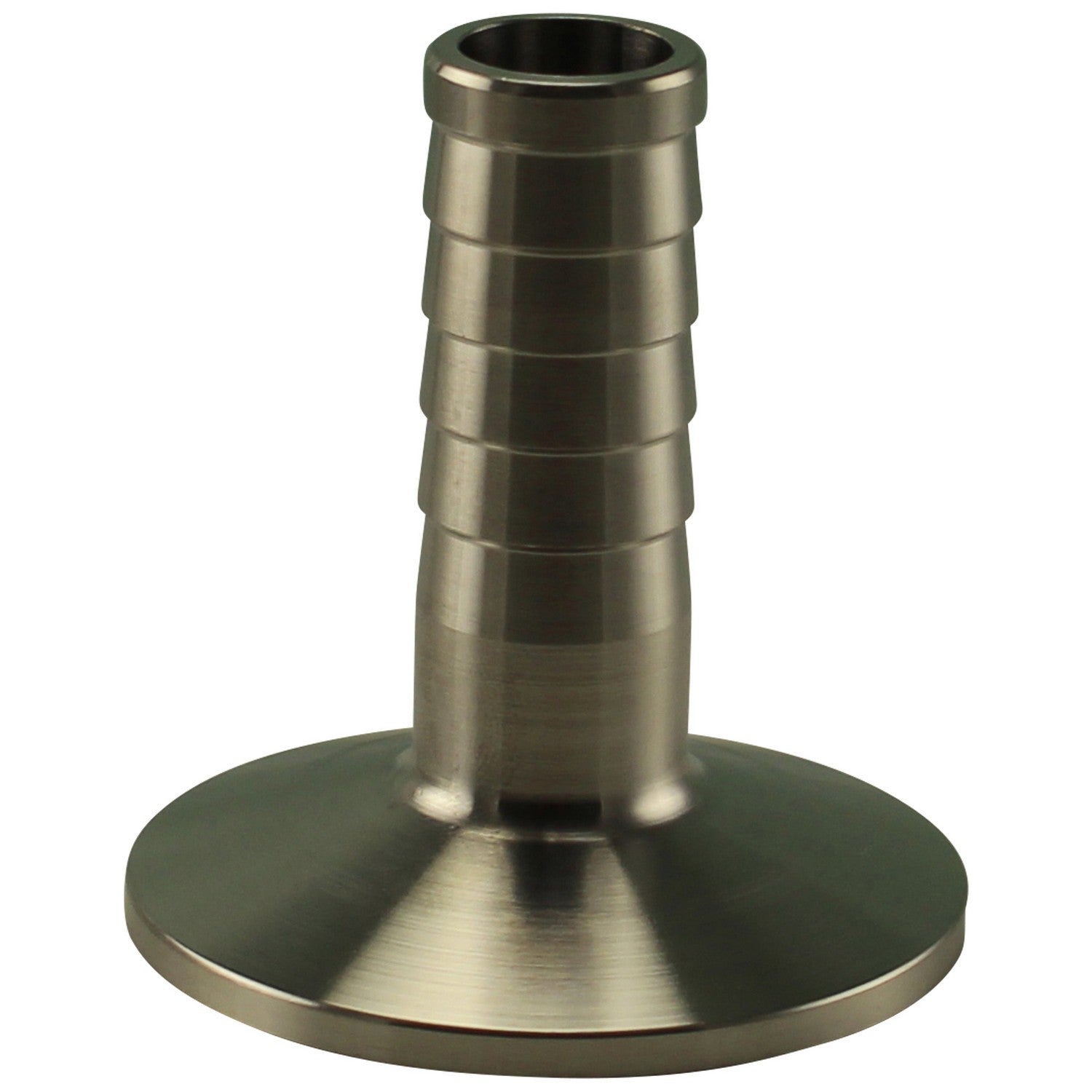 Stainless Steel Tri-Clover Barbed Fitting - 1.5” TC to 5/8” Barb