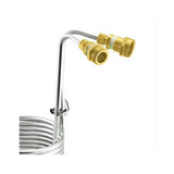 Compact Stainless Steel Immersion Wort Chiller - 25’ of 3/8” - Garden Hose Fittings View