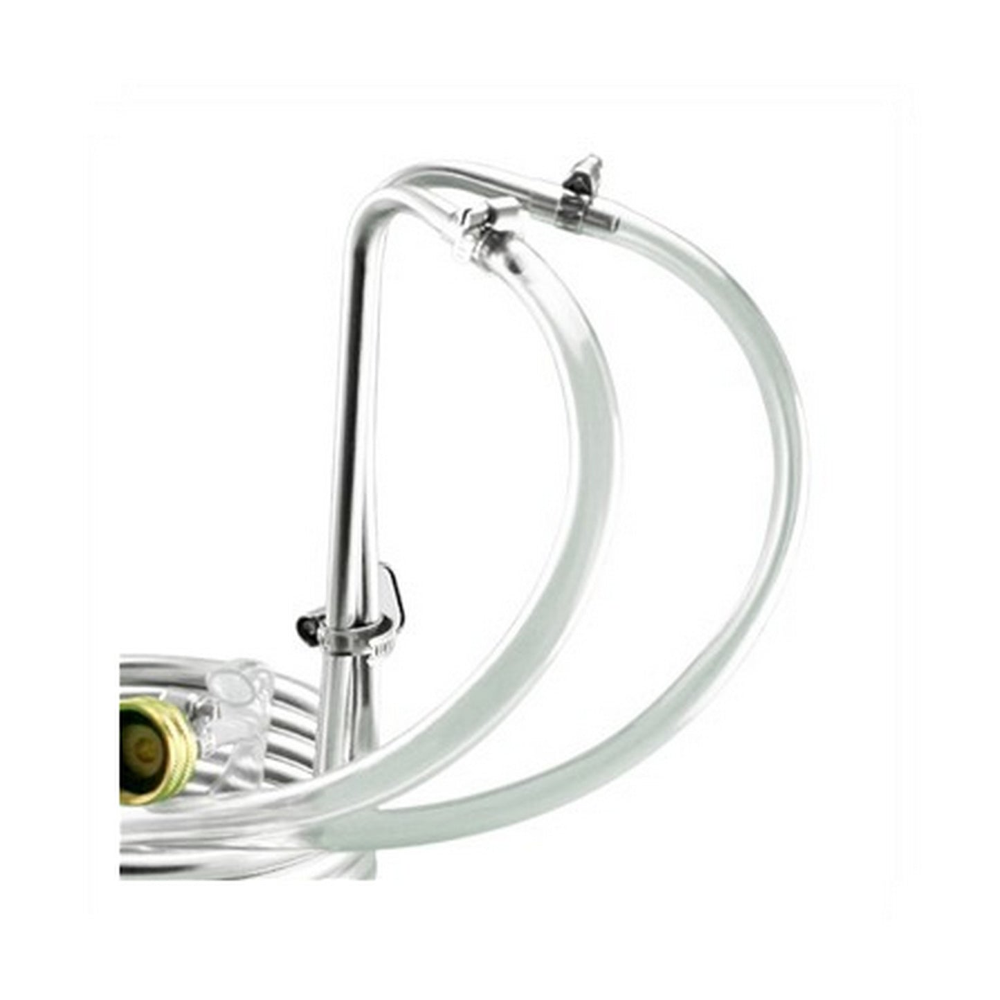 Compact Stainless Steel Immersion Wort Chiller - 25’ of 3/8” - Vinyl Tubing and Fittings View