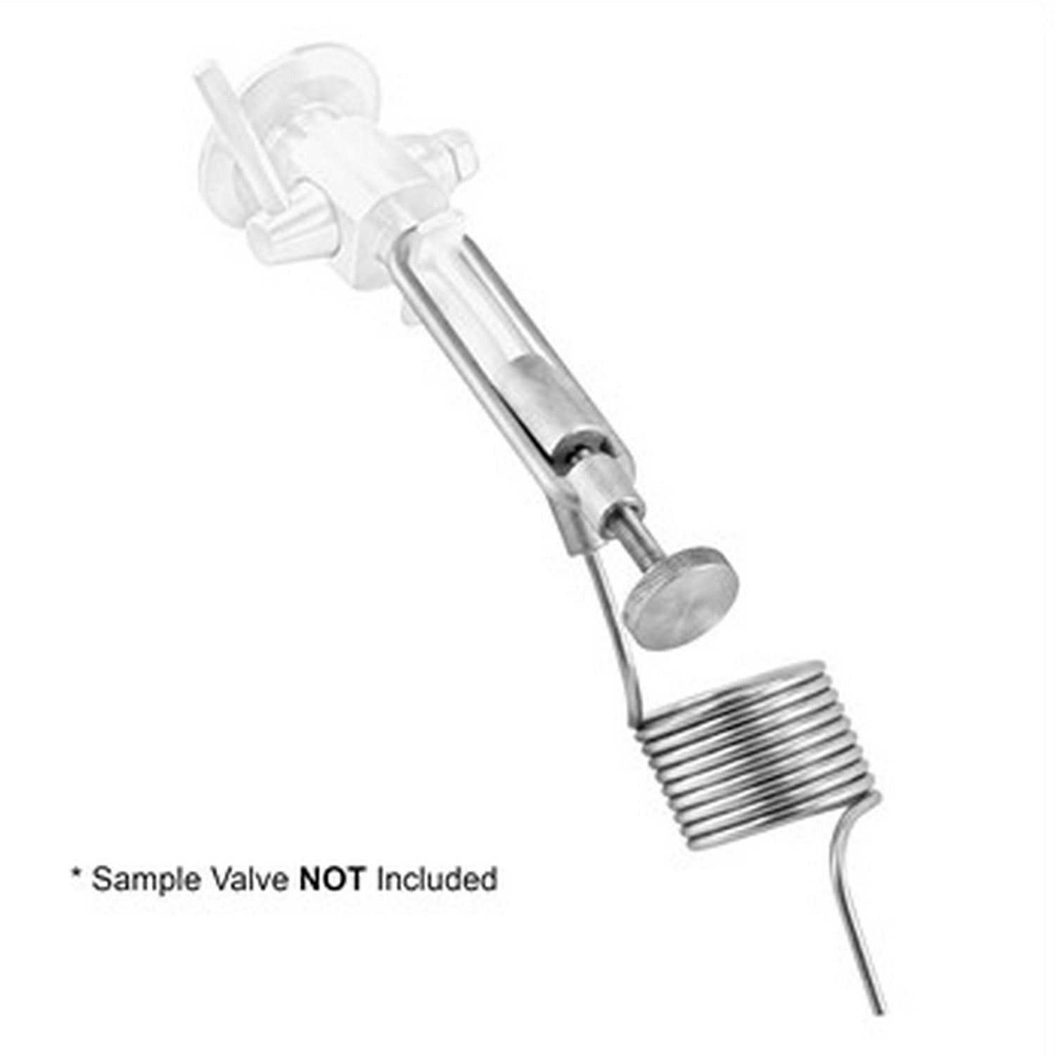 Ss Brewtech Stainless Steel Sampling Coil Shown with Sample Valve