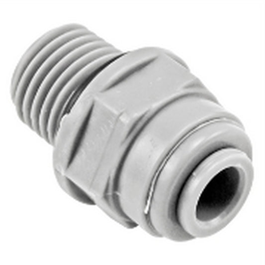 Monotight Food Grade Plastic (Push-In) Fitting - 1/4" Male NPT X 1/4" (6.35mm)