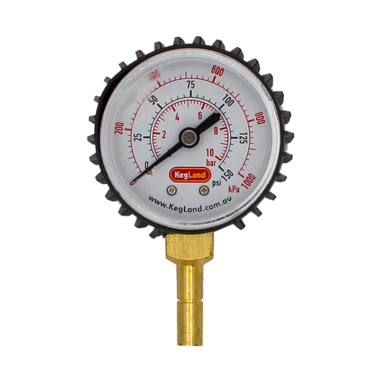 Kegland Duotight (Push-In) Pressure Gauge - 5/16" (8mm) (0-150 PSI)