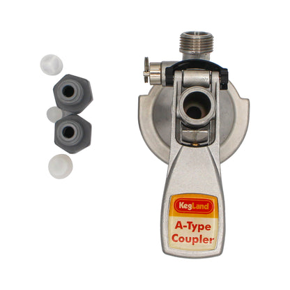 Kegland Stainless Steel Sanke "A" Style Duotight Keg Coupler - Squeeze Handle | 5/16" (8mm)
