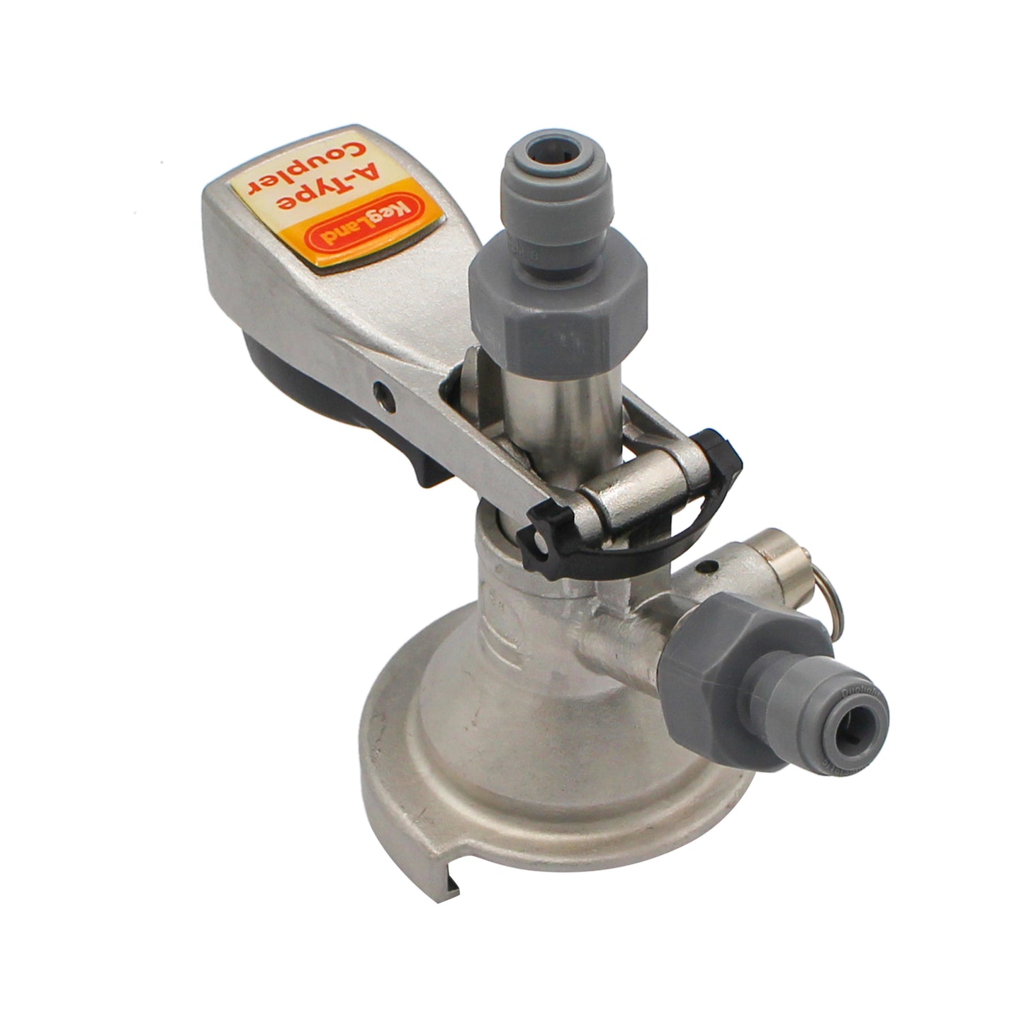 Kegland Stainless Steel Sanke "A" Style Duotight Keg Coupler - Squeeze Handle | 5/16" (8mm)