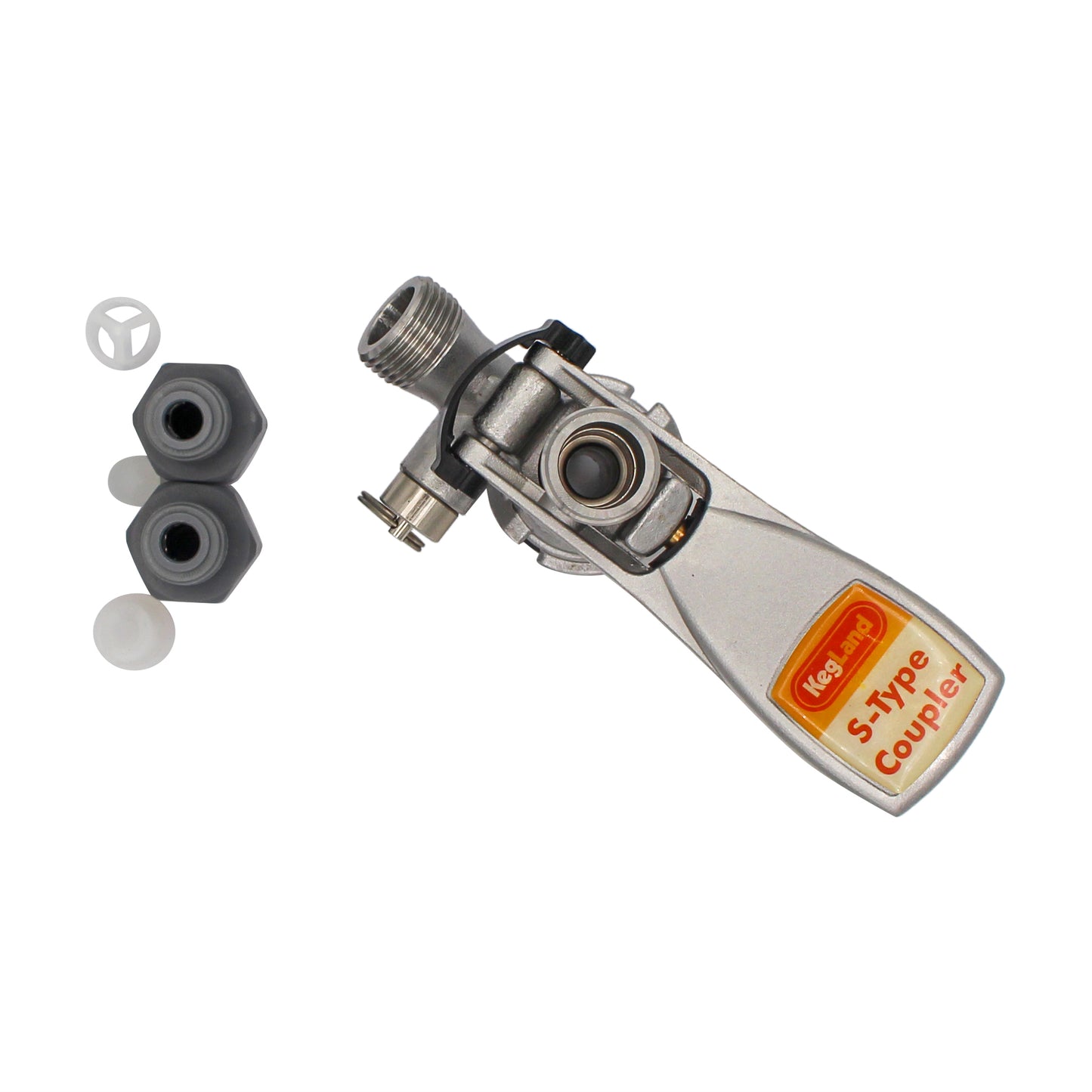 Kegland Stainless Steel Sanke "S" Style Duotight Keg Coupler - Squeeze Handle - 5/16" (8mm)