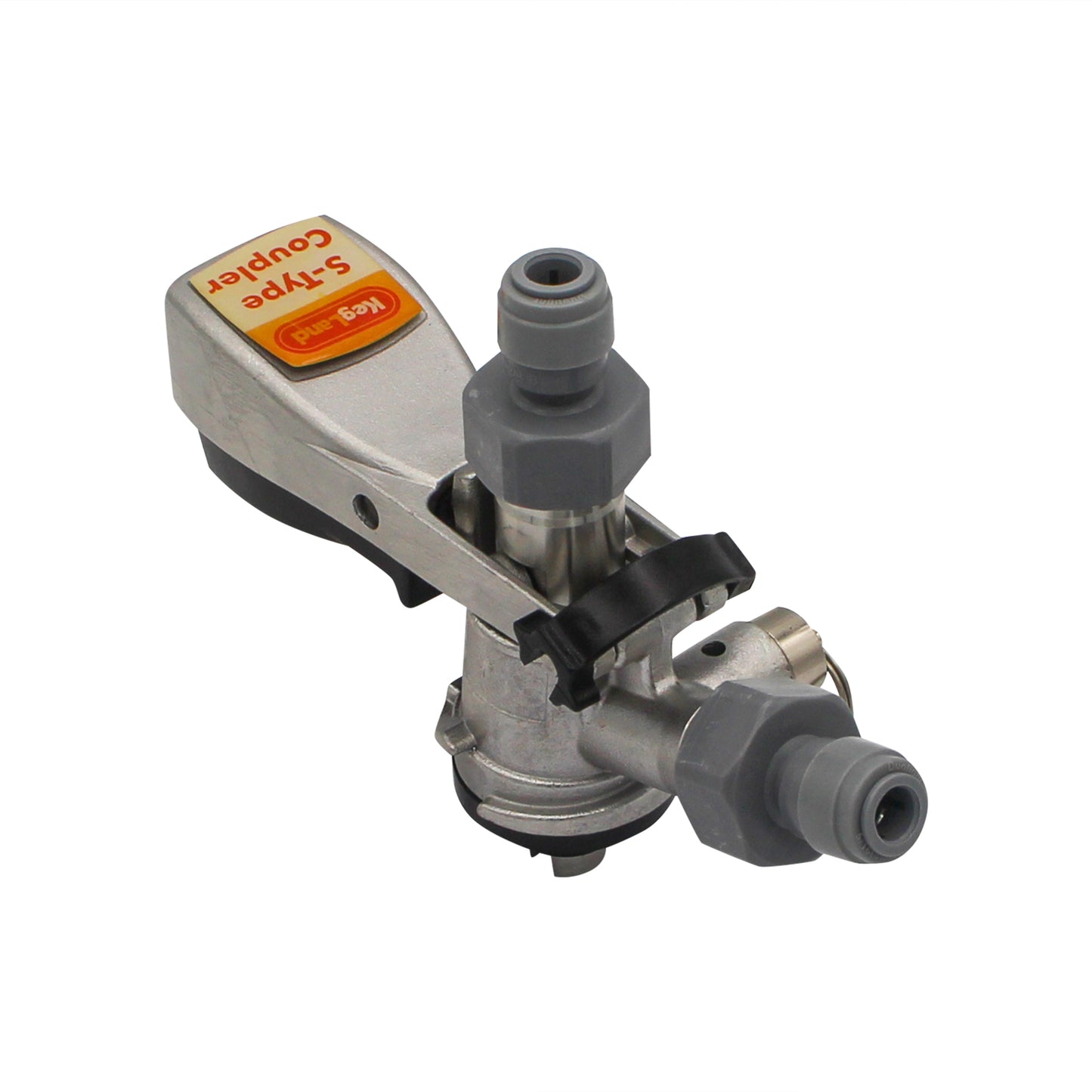 Kegland Stainless Steel Sanke "S" Style Duotight Keg Coupler - Squeeze Handle - 5/16" (8mm)