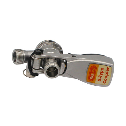 Kegland Stainless Steel Sanke "S" Style Duotight Keg Coupler - Squeeze Handle - 5/16" (8mm)
