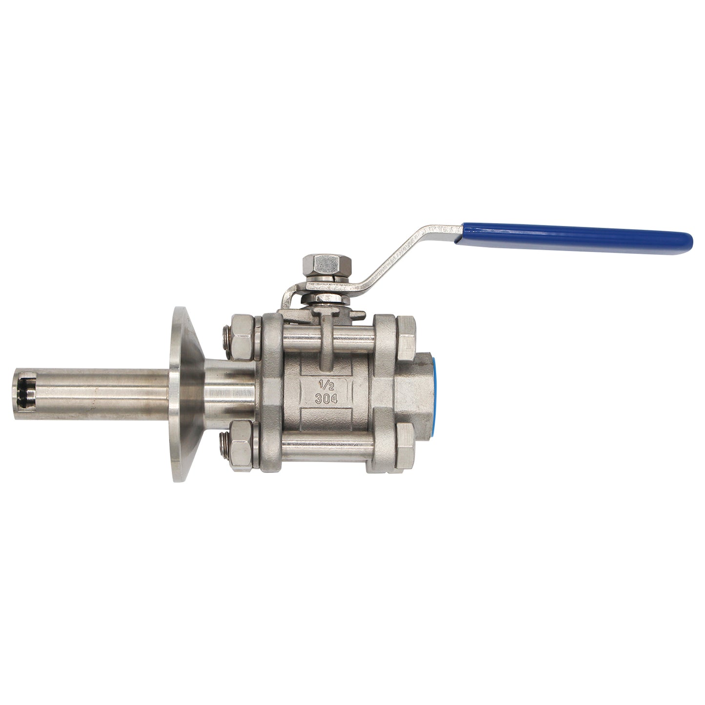 Ss Brewtech 1.5" Tri Clamp to 1/2" Female NPT 3-Piece Whirlpool Ball Valve - Tri Clover Sanitary Stainless Steel Fitting