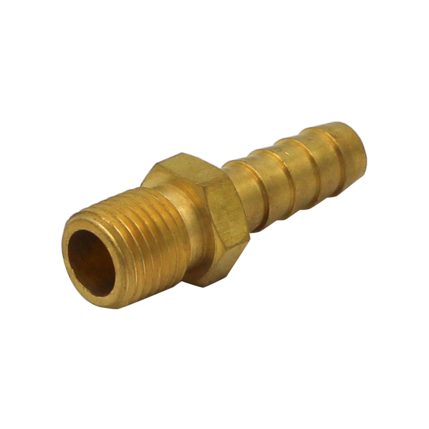 Brass 1/4" Male NPT to 5/16" Barb