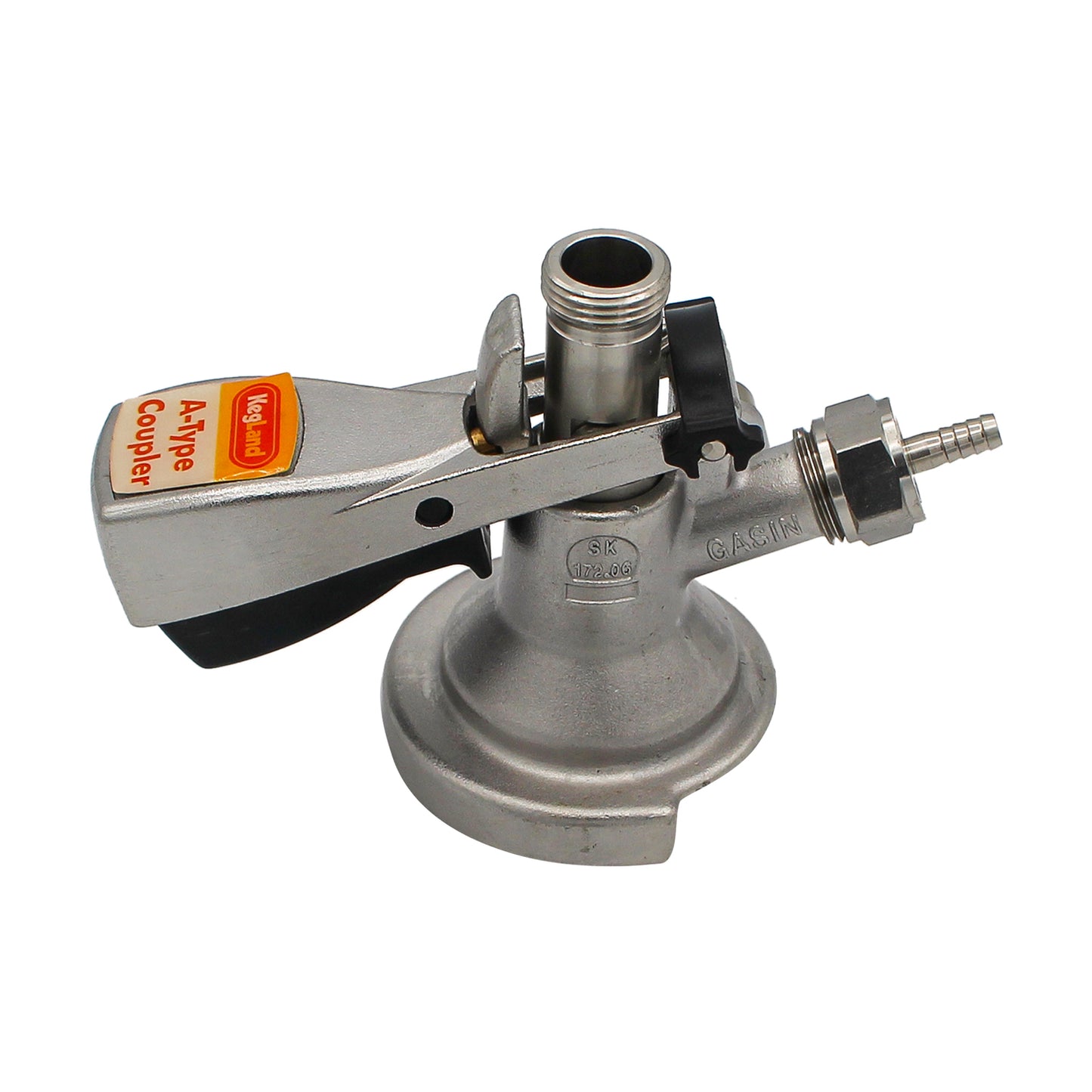 Kegland Stainless Steel Sanke "A" Style Keg Coupler - Squeeze Handle