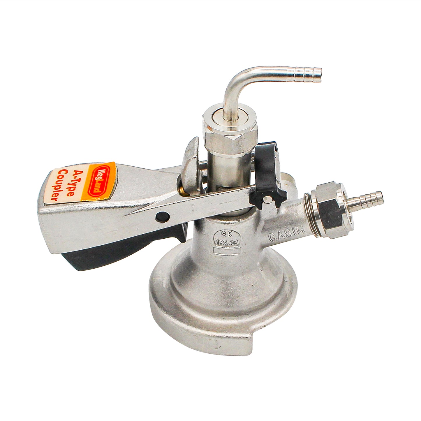 Kegland Stainless Steel Sanke "A" Style Keg Coupler - Squeeze Handle