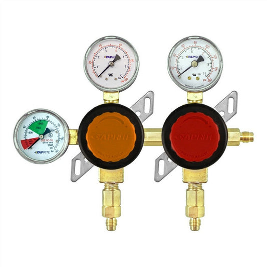 Taprite Double Primary High Pressure CO2 Regulator (100, 160, & 2000 PSI) 