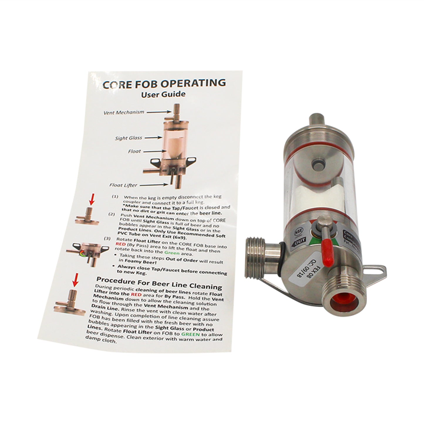 Taprite Stainless Steel Foam On Beer Detector  5/8" BSP [FOB-08]