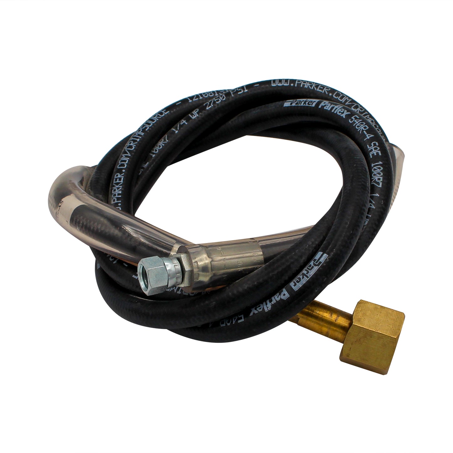 Taprite Co2 High Pressure Hose - Euro Co2 - 28mm X 1/4" FFL - 6' Length
