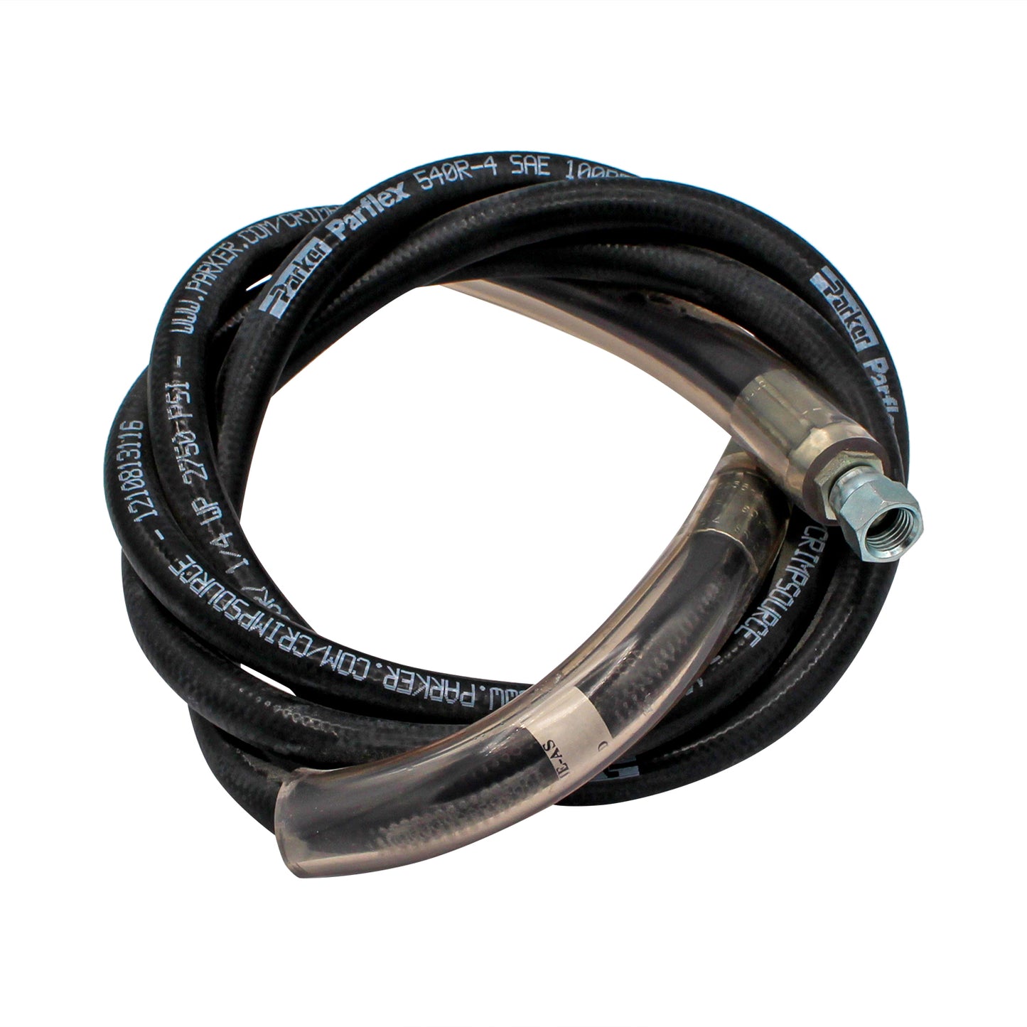 Taprite Co2 High Pressure Hose - Euro Co2 - 28mm X 1/4" FFL - 6' Length