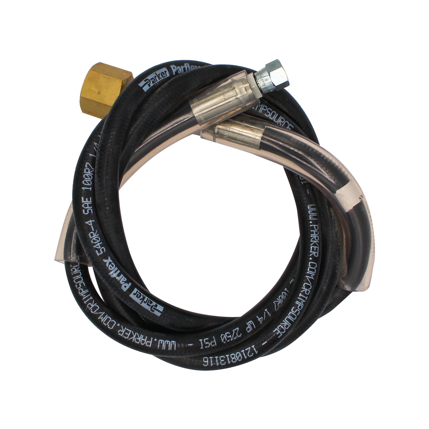 Taprite Co2 High Pressure Hose - Euro Co2 - 28mm X 1/4" FFL - 6' Length