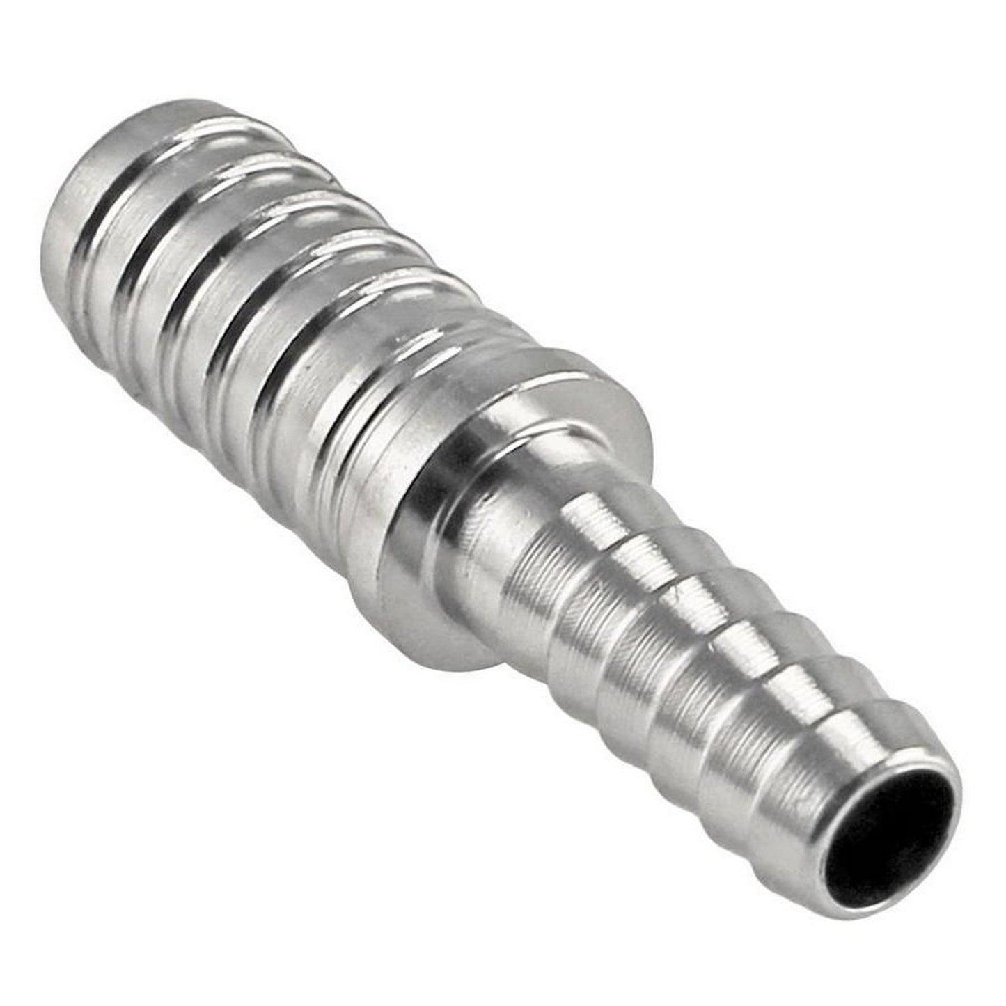 Taprite Stainless Steel Hose Splicer – 1/4” Barb to 3/8” Barb