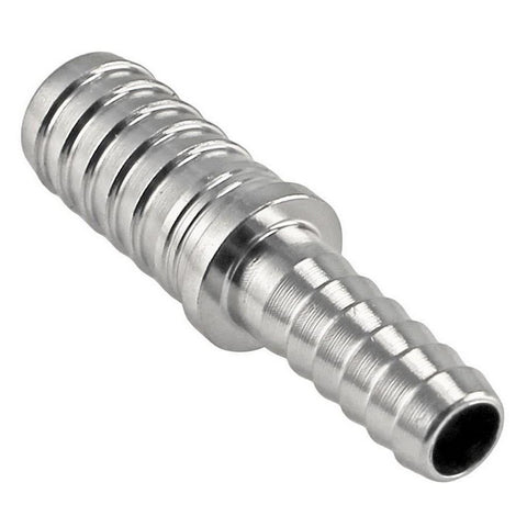 Taprite Stainless Steel Hose Splicer – 1/4” Barb to 3/8” Barb
