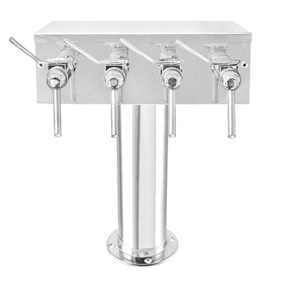 Micro Matic Stainless Steel "T" Wine Tower - Four Faucet [D7744PSS-W]