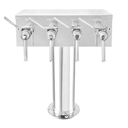 Micro Matic Stainless Steel "T" Wine Tower - Four Faucet [D7744PSS-W]