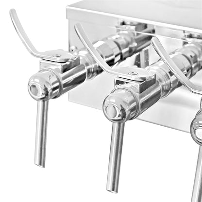 Micro Matic Stainless Steel "T" Wine Tower - Four Faucet [D7744PSS-W]