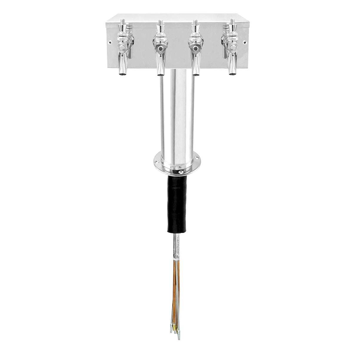 Micro Matic Stainless Steel "T" Beer Tower - Four Faucet (Glycol Lines) [D7744PSSKR]